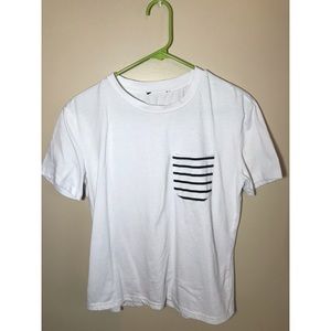 White tee.